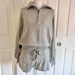 Spiritual Gangster Funnel Neck Romper Grey Medium NWT